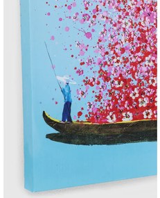Flower Boat obraz modrá/ružová