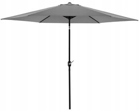 Zahradní slunečník s ochranným obalem VELLO 300 cm šedý
