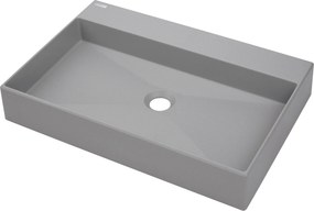 Deante Umývadlo na dosku Correo 60x40 cm granit - CQR SU6S, granit, sivá metalic