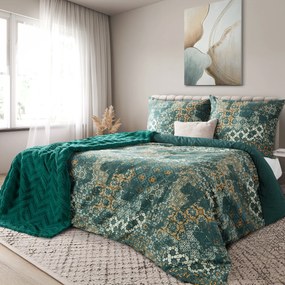 SATÉNOVÉ OBLIEČKY SPRING69 140X200 CM, 1 KS 70X80 CM VZOROVANÉ