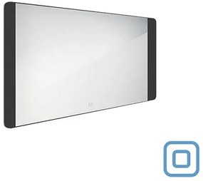 LED zrkadlo do kúpeľne Nimco čierne 120x65 cm so senzorom ZPC 42006V-90