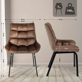 Stolička Saranda zamat - hnedá