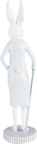 Decorative Figurine ? 10x40 Cm White Blue Plastic - ? 10*40 cm
