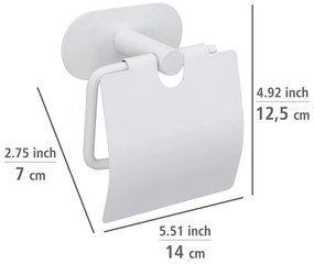 Biely samodržiaci držiak na toaletný papier z nehrdzavejúcej ocele Orea – Wenko