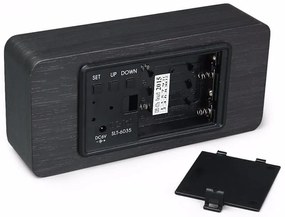 LED budík s dizajnom prírodného dreva