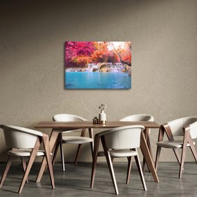 Obraz tyrkysovej lagúny, Laos, Tat Kuang Si (70x50 cm)