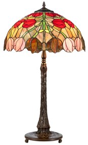 Alloy luxus Tiffany stolná lampa TULIP 72*Ø40