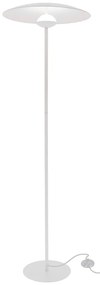Biela LED stojacia lampa s kovovým tienidlom (výška 140 cm) Lund – Candellux Lighting