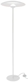 Biela LED stojacia lampa s kovovým tienidlom (výška 140 cm) Lund – Candellux Lighting