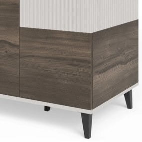 Šatní skříň Random 90 cm kašmír/ořech