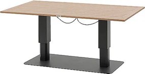 DEOKORK Hliníkový výsuvný stôl LYON 150x80 cm (antracit/medová)