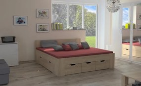 Posteľ Astral 160x200 cm, dub sonoma