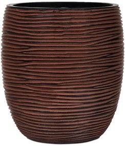 Capi Nature Vase elegant high II rib brown 18x21 cm