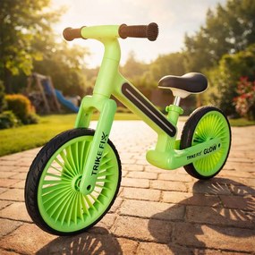 KIK Trike Fix Glow detský bežecký bicykel s RGB LED, neónovo zelený