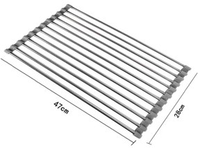 Mexen príslušenstvo, zvíjací odkvapávač pre kuchynský drez, šedá, 660949-71