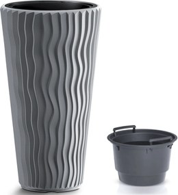 Plastový kvetináč DPSP300 29,7 cm - sivý kameň