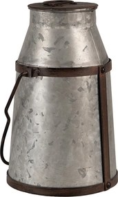 Zinková antik dekoratívna plechová kanva na mlieko s držadlom - 21*20*31/44 cm
