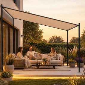Zahradní pergola Lowa 3x3 m béžová/černá
