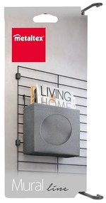 Sivý látkový komponent - úložný box 24x9 cm Mural – Metaltex