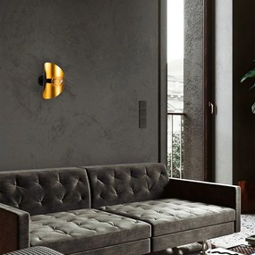 Nástenné svietidlo v čierno-zlatej farbe Sivani – Opviq lights