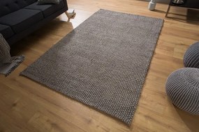 Antracitový koberec Wool 250x155cm