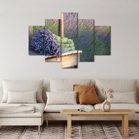 Obraz - Levanduľové zväzky (150x105 cm)