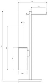 OMNIRES MP60810CR - Stojan na toaletný papier a WC štetku MODERN PROJECT chróm