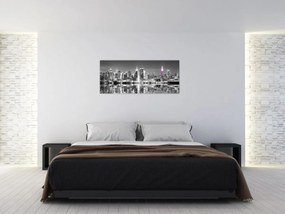 Obrázok - New York a fialový mrakodrap (120x50 cm)