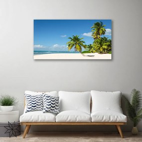 Obraz Canvas Pláž palma more krajina 140x70 cm