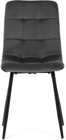 Jedálenská stolička zamatová, sivá CT-281 GREY4
