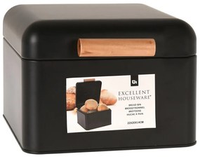 Kovový chlebník Black, 22x20x14 cm