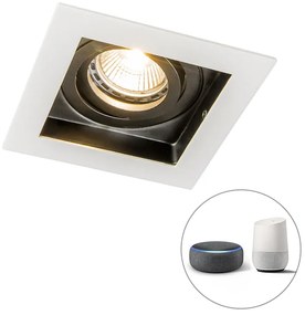 Inteligentné zapustené bodové svetlo biele vrátane WiFi GU10 nastaviteľné - Carree