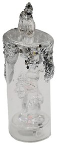 LED stĺpová sviečka SANTA 16 cm transparentná - viac variantov