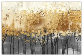 Obraz - Zlaté stromy (90x60 cm)