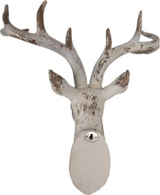 Béžová antik nástenná dekorácia Jelen Deer - 33*16*37 cm
