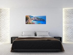 Obraz - Pláž Navagio, Grécko (120x50 cm)