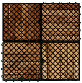 InternetovaZahrada Drevené dlaždice – sada 11ks, 30×30 cm