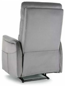 Masážne kreslo Vinci Velvet, sivá
