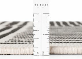 Ted Baker, Kusový koberec Ted Baker Haringey 106390 Black White kruh, 200x200, čiernobiela, chodba / predsieň
