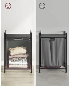 Kôš na bielizeň REX čierna/sivá