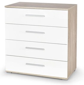 Komoda Lima III, biela / dub sonoma