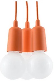 Luster na lanku DIEGO 3xE27/60W/230V oranžová