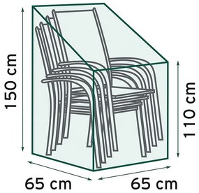 Sunfun Classic Ochranný obal na stohovateľné stoličky, 65 × 65 × 110–150 cm