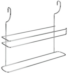 Závesný držiak na kuchynské utierky z pochrómovanej ocele v striebornej farbe Lonardo – Metaltex