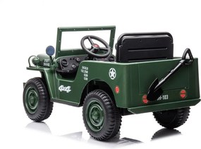 LEAN CARS Elektrické autíčko na akumulátor JH-103 armádne zelené 4x4