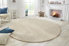 BT Carpet, Kusový koberec Wolly 102843 kruh, 133x133 (priemer) kruh, biela, obývacia izba