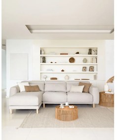 Béžová rohová pohovka (ľavý roh) Singa - Kave Home