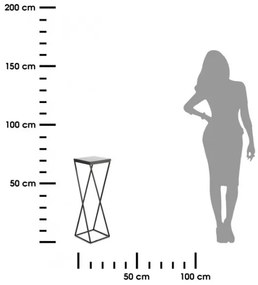 Stojan na kvety LOFT 70x24 cm čierna