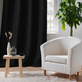 Čierny odhlučňovací záves z mikrovlákna 135x260 cm Micropolar – douceur d'intérieur