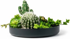 Dekoračná miska ORYVEN, sklolaminát, priemer 40 cm, antracit